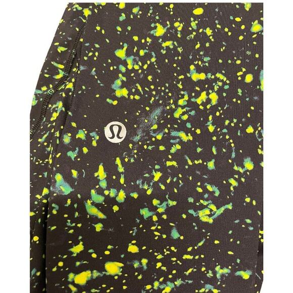 Lululemon Base Pace High Rise Tight 25" | Sparks Fly (Black/Green) Size 2 - Picture 10 of 14